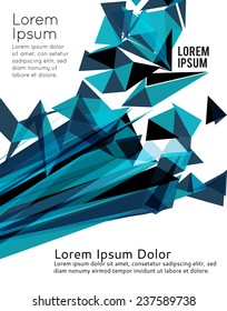 Futuristic Design, background with triangle - brochure design or flyer
