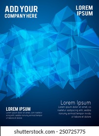 Futuristic Design, background with triangle - brochure design or flyer