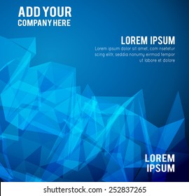 Futuristic Design, background with triangle - brochure design or flyer