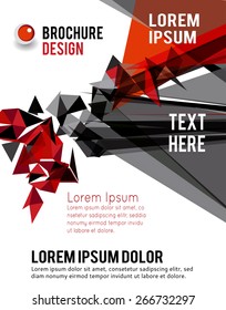 Futuristic Design, background with triangle - brochure design or flyer