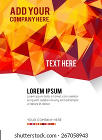 Futuristic Design, background with triangle - brochure design or flyer