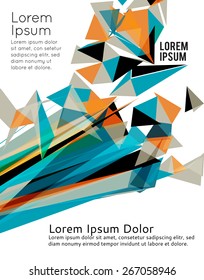 Futuristic Design, background with triangle - brochure design or flyer