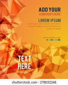 Futuristic Design, background with triangle, brochure design or flyer