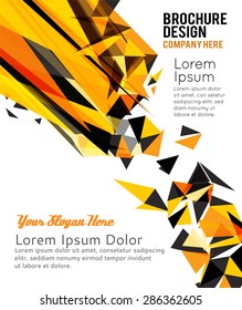 Futuristic Design, background with triangle - brochure design or flyer