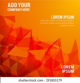 Futuristic Design, background with triangle - brochure design or flyer