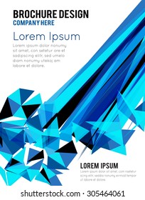 Futuristic Design, background with triangle - brochure design or flyer