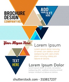 Futuristic Design, background with triangle - brochure design or flyer
