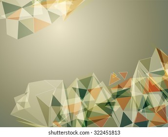 Futuristic Design, background with triangle - brochure design or flyer