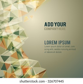 Futuristic Design, background with triangle - brochure design or flyer