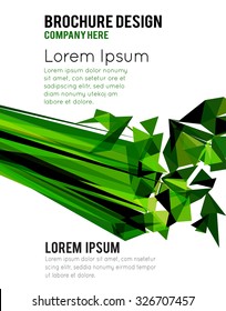Futuristic Design, background with triangle - brochure design or flyer