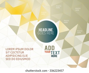 Futuristic Design, background with triangle - brochure design or flyer