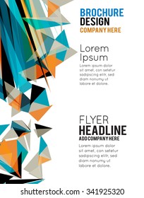 Futuristic Design, background with triangle - brochure design or flyer