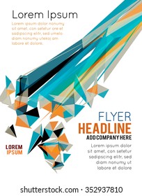 Futuristic Design, background with triangle - brochure design or flyer
