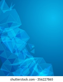 Futuristic Design, background with triangle - brochure design or flyer