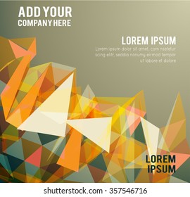 Futuristic Design, background with triangle - brochure design or flyer