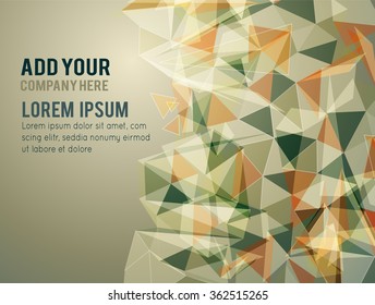 Futuristic Design, background with triangle - brochure design or flyer
