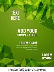 Futuristic Design, background with triangle - brochure design or flyer