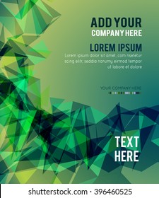 Futuristic Design, background with triangle - brochure design or flyer