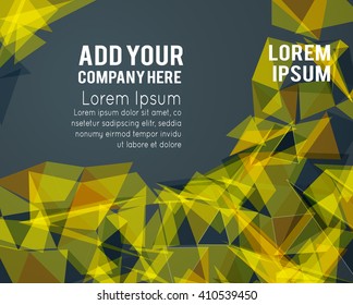 Futuristic Design, background with triangle - brochure design or flyer