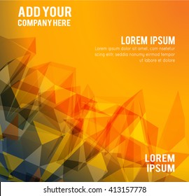 Futuristic Design, background with triangle - brochure design or flyer