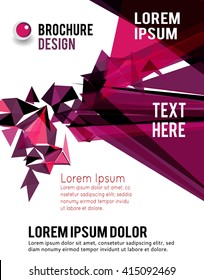 Futuristic Design, background with triangle - brochure design or flyer