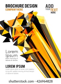 Futuristic Design, background with triangle - brochure design or flyer