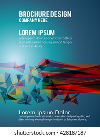 Futuristic Design, background with triangle - brochure design or flyer