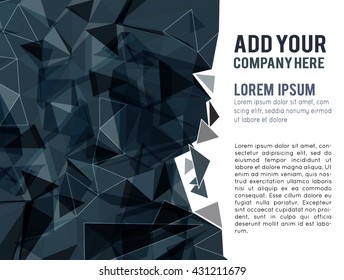 Futuristic Design, background with triangle - brochure design or flyer