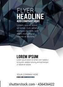 Futuristic Design, background with triangle - brochure design or flyer