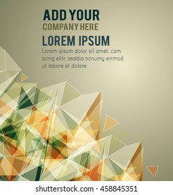 Futuristic Design, background with triangle - brochure design or flyer
