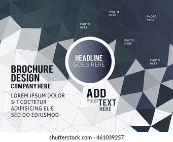 Futuristic Design, background with triangle - brochure design or flyer