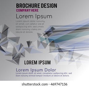 Futuristic Design, background with triangle - brochure design or flyer