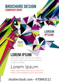 Futuristic Design, background with triangle - brochure design or flyer