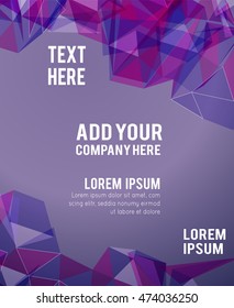 Futuristic Design, background with triangle - brochure design or flyer
