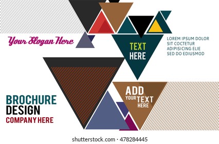 Futuristic Design, background with triangle - brochure design or flyer