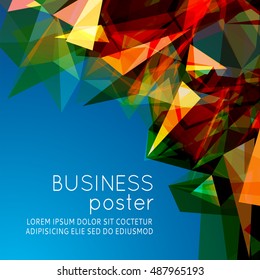 Futuristic Design, background with triangle - brochure design or flyer