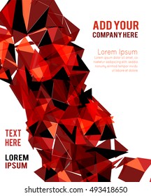 Futuristic Design, background with triangle - brochure design or flyer