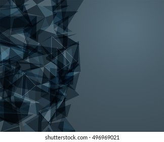 Futuristic Design, background with triangle - brochure design or flyer