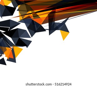 Futuristic Design, background with triangle - brochure design or flyer