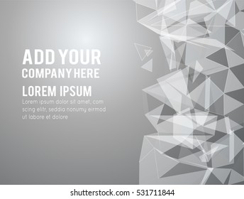 Futuristic Design, background with triangle - brochure design or flyer