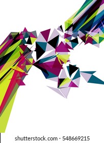 Futuristic Design, background with triangle - brochure design or flyer