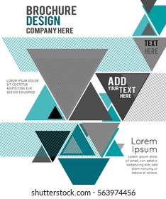 Futuristic Design, background with triangle - brochure design or flyer