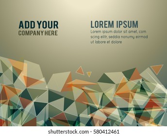 Futuristic Design, background with triangle - brochure design or flyer