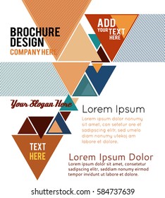 Futuristic Design, background with triangle - brochure design or flyer