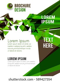 Futuristic Design, background with triangle - brochure design or flyer