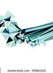 Futuristic Design, background with triangle - brochure design or flyer