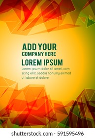 Futuristic Design, background with triangle - brochure design or flyer