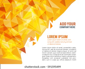 Futuristic Design, background with triangle - brochure design or flyer