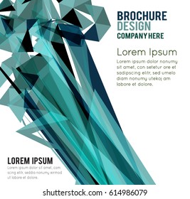 Futuristic Design, background with triangle - brochure design or flyer