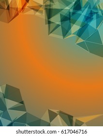 Futuristic Design, background with triangle - brochure design or flyer